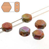 Honeycomb 6mm - HC0699994-15001 - Hodge Podge Orange Nebula - 30 Bead Strand