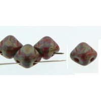 Silky 6mm - 2 Tone Red Travertine - SQ206-S0170-86800 - 40 Bead Strand
