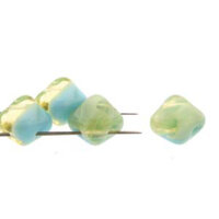 Silky 6mm - Turquoise Topaz Blend - SQ206-S0150 - 40 Bead Strand