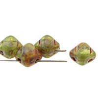 Silky 6mm - Olive Beige Blend Travertine - SQ206-S0320-86800 - 40 Bead Strand