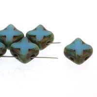 Silky 6mm Table Cut X - Turquoise Travertine - SQ207-63030-86800 - 40 Bead Strand
