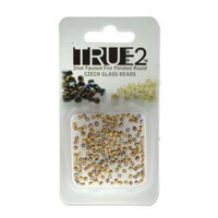 2mm Fire Polish Beads - 24K Brush Gold Plated AB 00030-GPMAB - 2gm Pack