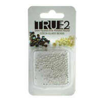2mm Fire Polish Beads - 999 Fine Brush Silver Plated 00030-SLM - 2gm Pack