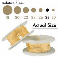 28 Gauge (0.33mm) - Half Hard Round Wire - 57Ft/17.3m 14K Gold Filled - GFW28HH