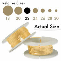 22 Gauge (0.64mm) - Half Hard Round Wire - 15Ft/4.5m 14K Gold Filled - GFW22HH