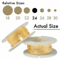 24 Gauge (0.51mm) - Half Hard Round Wire - 24Ft/7.3m 14K Gold Filled - GFW24HH