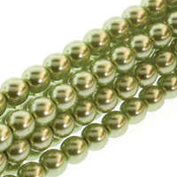 4mm Czech Glass Pearl - 120 Bead Strand - PRL04-70457 - Olivine