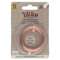 German Style Wire Medium Temper Copper 20 Gauge Round Wire - 6m Spool - GSW20C