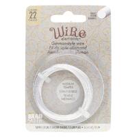 German Style Wire Medium Temper Silver 22 Gauge Round Wire - 10m Spool - GSW22S