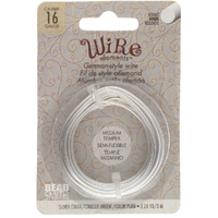 German Style Wire Medium Temper Silver 16 Gauge Round Wire - 3m Spool - GSW16S