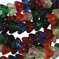 Flower Bead 6mm x 8mm - Rainbow Mix - FLW68MIX16 - 50 Bead Strand