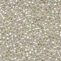 Miyuki 8/0 Rocaille Bead - 8-91F - Matte Silver Lined Crystal