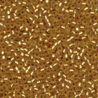 Miyuki 8/0 Rocaille Bead - 8-94F - Matte Silver Lined Dark Gold