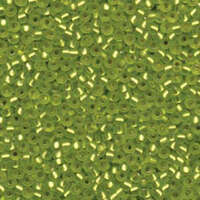 Miyuki 8/0 Rocaille Bead - 8-914F - Matte Silver Lined Chartreuse