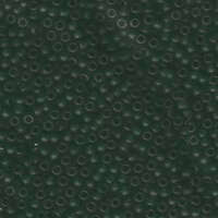 Miyuki 8/0 Rocaille Bead - 8-9156F - Matte Transparent Dark Emerald