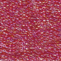 Miyuki 8/0 Rocaille Bead - 8-9276 - Dark Coral Lined Crystal AB