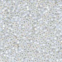 Miyuki 8/0 Rocaille Bead - 8-9551 - Gilt Lined White Opal
