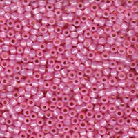 Miyuki 8/0 Rocaille Bead - 8-9555 - Dyed Pale Pink Silver Lined Alabaster