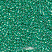 Miyuki 8/0 Rocaille Bead - 8-9646 - Dyed Green Silver Lined Alabaster