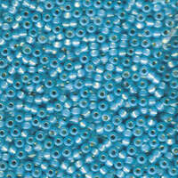 Miyuki 8/0 Rocaille Bead - 8-9647 - Dyed Aqua Silver Lined Alabaster