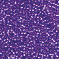 Miyuki 8/0 Rocaille Bead - 8-9649 - Dyed Violet Silver Lined Alabaster