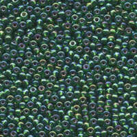 Miyuki 8/0 Rocaille Bead - 8-91016 - Silver Lined Green AB