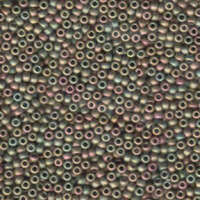Miyuki 8/0 Rocaille Bead - 8-92035 - Matte Metallic Khaki Iris