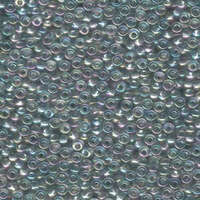 Miyuki 8/0 Rocaille Bead - 8-92443 - Transparent Light Blue Gold Luster