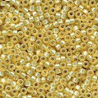 Miyuki 8/0 Rocaille Bead - 8-94235 - Duracoat Silver Lined Dyed Light Yellow