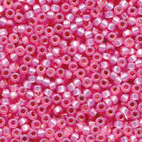 Miyuki 8/0 Rocaille Bead - 8-94237 - Duracoat Silver Lined Dyed Pink