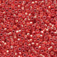 Miyuki 8/0 Rocaille Bead - 8-94244 - Duracoat Silver Lined Dyed Persimmon