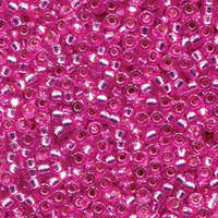 Miyuki 8/0 Rocaille Bead - 8-94267 - Duracoat Silver Lined Dyed Frost Pink