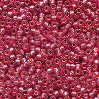 Miyuki 8/0 Rocaille Bead - 8-94268 - Duracoat Silver Lined Dyed Raspberry