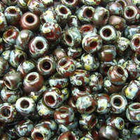 Miyuki 8/0 Rocaille Bead - 8-94503 - Transparent Picasso Red Brown