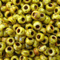 Miyuki 8/0 Rocaille Bead - 8-94512 - Matte Opaque Picasso Canary Yellow