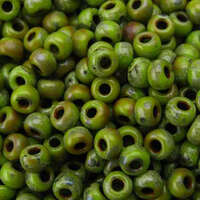 Miyuki 8/0 Rocaille Bead - 8-94515 - Matte Opaque Picasso Chartreuse