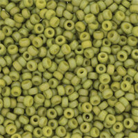 Miyuki 8/0 Rocaille Bead - 8-94697 - Frost Opaque Glaze Rainbow Olive