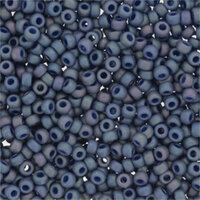 Miyuki 8/0 Rocaille Bead - 8-94703 - Frost Opaque Glaze Rainbow Nebula Blue