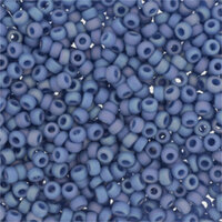 Miyuki 8/0 Rocaille Bead - 8-94704 - Frost Opaque Glaze Rainbow Soft Blue