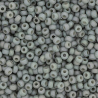 Miyuki 8/0 Rocaille Bead - 8-94705 - Frost Opaque Glaze Rainbow Cadet Gray