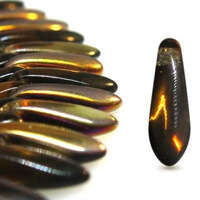 3mm x 11mm Side Drilled Dagger - Smoke Topaz Sliperit - 10220/28009 - 85 Bead Strand