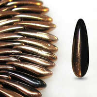 3mm x 11mm Side Drilled Dagger - Jet Half Capri - 23980/27101 - 85 Bead Strand