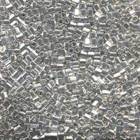 Miyuki 8/0 Delica Hex Cut Bead - 8C-9961 - Bright Sterling Silver Plated
