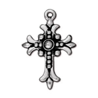 Fleur Cross Charm
