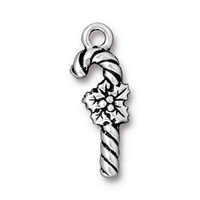 Candy Cane Drop - Antique Silver