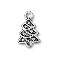 Christmas Tree Drop - Antique Silver