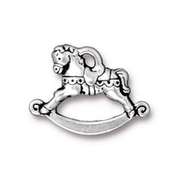 Rocking Horse Drop - Antique Silver