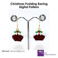 Christmas Pudding Earrings  - Digital Pattern 