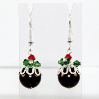 Christmas Pudding Earrings