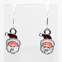 Enamel Santa Claus Earrings